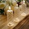 3 Warm White 6&#x22; Battery Operated Rose Halo Light Pillar LED CANDLES
